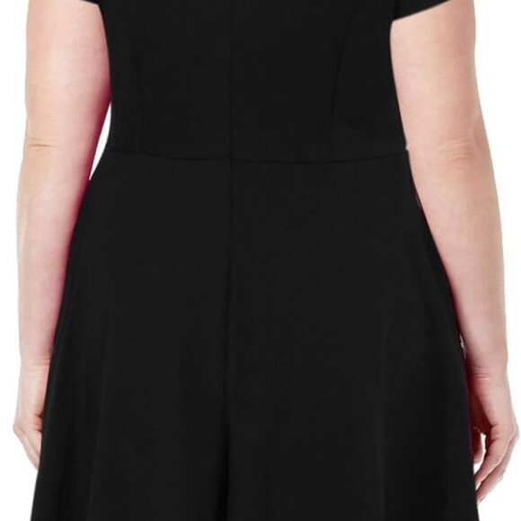 Women’s Plus Size Skater Dress Polyester Fit Flare Casual Party Wear - Picture 2 of 3